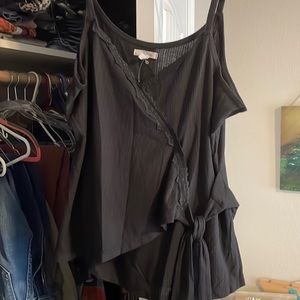 Black wrap tank with cute tie on the side